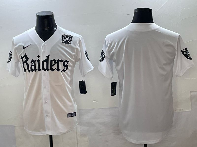 Men 2025 Oakland Raiders Blank white 6th generation Joint Name Nike Limited NFL Jersey style 03->oakland raiders->NFL Jersey